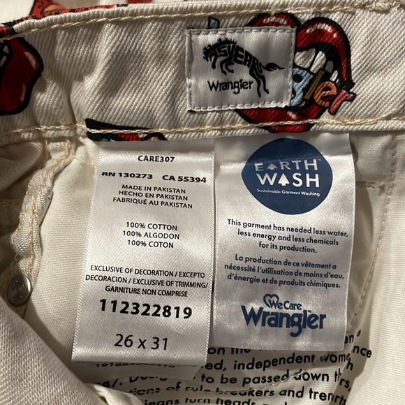 WRANGLER READ MY LIPS Novelty Jeans BARREL 652 Ultra High Rise NWT - Picture 14 of 16